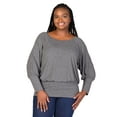 thumbnail image 3 of Plus Size Blouson Sleeve Banded Bottom Top, 3 of 10