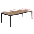 thumbnail image 4 of vidaXL 11 Piece Outdoor Dining Set with Cushions Poly Rattan Black, 4 of 5