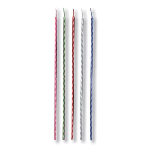 Striped Birthday Party Candles 20 Count