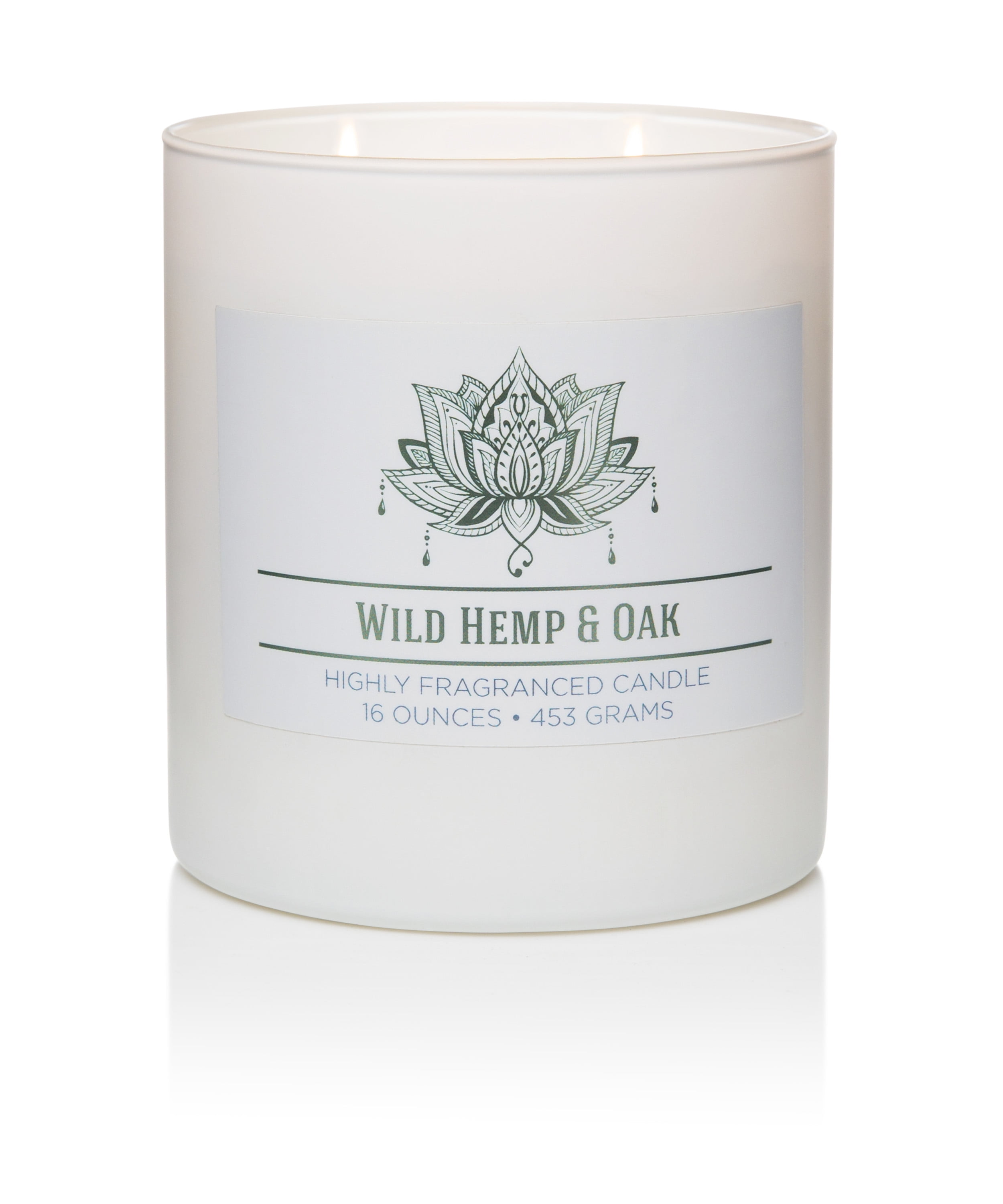Colonial Candle Wild Hemp & Oak Scented Jar Candle, Scented Candles with Aromatic Fragrance and Two Premium Cotton Wicks, Wellness Collection, Woody Fragrance, 16oz - Up To 60 Hours Burn