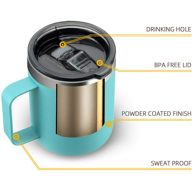 ALOUFEA 12oz Stainless Steel Insulated Coffee Mug with Handle, Double Wall  Vacuum Travel Mug, Tumble…See more ALOUFEA 12oz Stainless Steel Insulated