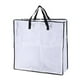 thumbnail image 2 of Bolsa de almacenamiento grande con asas, de tela impermeable blanca con cierre negro transparente, ideal para guardar ropa y lino, o para coronas navideñas., 2 of 5