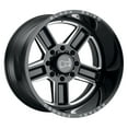 thumbnail image 1 of BLACK RHINO CANON 24x14 8x165.10 -76mm GLOSS BLACK W/MILLED SPOKE, 1 of 3
