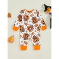 thumbnail image 4 of Halloween Baby Girls Boys Outfits Pumpkin Ghost Long Sleeve Romper One Piece Zipper Jumpsuit Holiday Western Clothes, 4 of 8