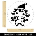 thumbnail image 2 of Christmas Cow Holding Candy Cane Rubber Stamp for Scrapbooking Crafting Stamping - Medium 1 Inch, 2 of 7