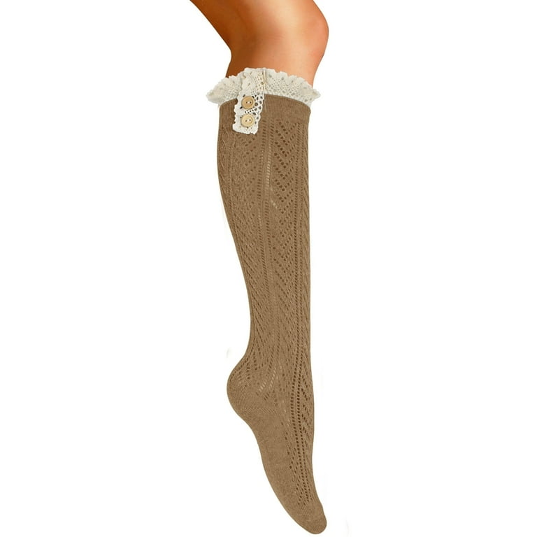 Cute boot outlet socks with lace