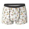 thumbnail image 6 of Men's Boxer Briefs, rabbit Carrot Pattern Soft Comfy Mens Underwear Boxer Briefs Breathable With Widen Waist, 6 of 7