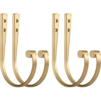 Curtain Holdbacks 4pcs,Warm Gold Barrel Zinc Alloy Curtain Tiebacks,Wall Mounted Curtain Holders for Drapes.