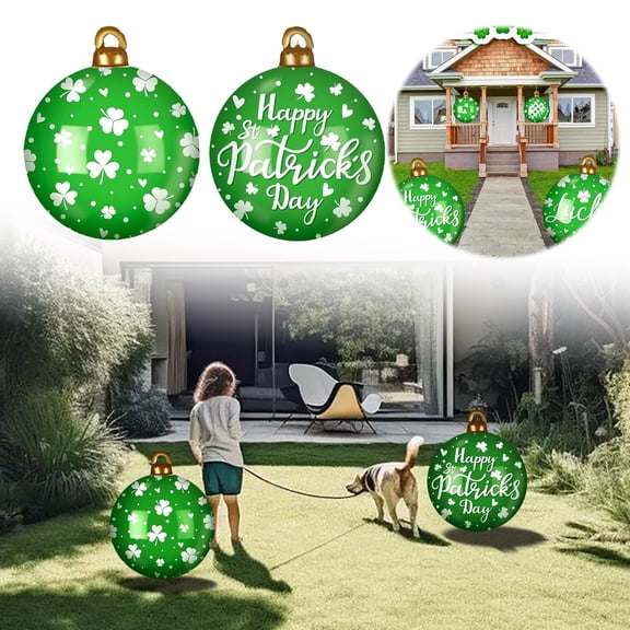 St. Patrick's Day PVC Inflatable Decorations, Irish Festival Party Supplies for Festive Gatherings & Parades (A)