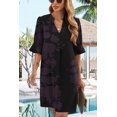 thumbnail image 4 of Vestido de verano QACOHU con cuello en V y manga corta con volantes para mujer, 4 of 5