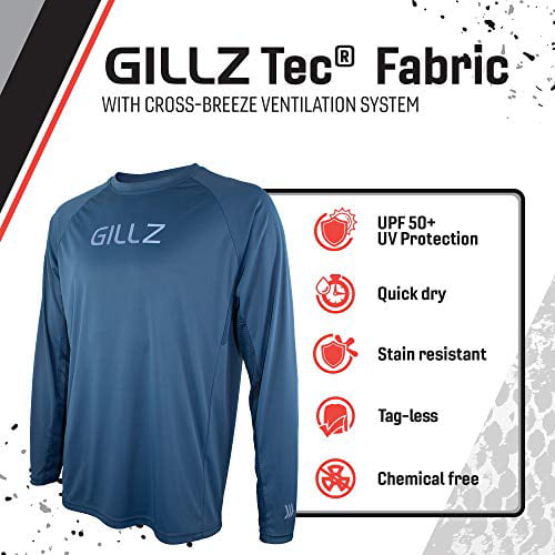 Gillz Fishing Shirt with Uv Protection for Men, Tournament Series V2 Gear  Blue Wing Teal