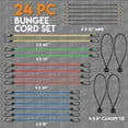 thumbnail image 3 of Bungee Cords Heavy Duty Outdoor - Set of 24 Bungee Cords Assorted Sizes - 40", 32", 24", 18" Bungee Straps with Hooks, 6 Small Mini Bungee Cords, 4 Canopy Ties with Balls, 3 of 6