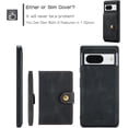 thumbnail image 5 of Case for Google Pixel 8 2023, Detachable Magnetic Wallet Card Cash Slot Case Cover Support Wireless Charging Functional Kickstand (Google Pixel 8, Black), 5 of 15