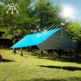 thumbnail image 7 of SPORTFUNSF Tent Tarp Rain Sun Shade Hammocks Shelter Camping Survival Sun Shelter Picnic Awning Cover Waterproof Out Hiking Acce (Green 150x210CM), 7 of 7