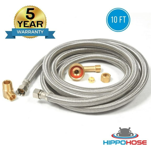 Hippohose Dishwasher Water Hose Kit Elbow Fittings for All Dishwasher Brands