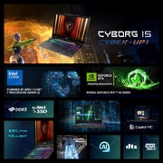 MSI Cyborg 15 AI Gaming Laptop, 15.6 1920 x 1080 FHD 144Hz IPS LCD Display, Intel Core 7 240H, GeForce RTX 5070 8GB GDDR7, RGB Backlit KB, WiFi 6E, Win11 Pro(32GB DDR5 + 2TB SSD)