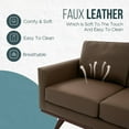 thumbnail image 4 of LeisureMod Chester Modern Faux Leather Loveseat in Taupe Leather, 4 of 10