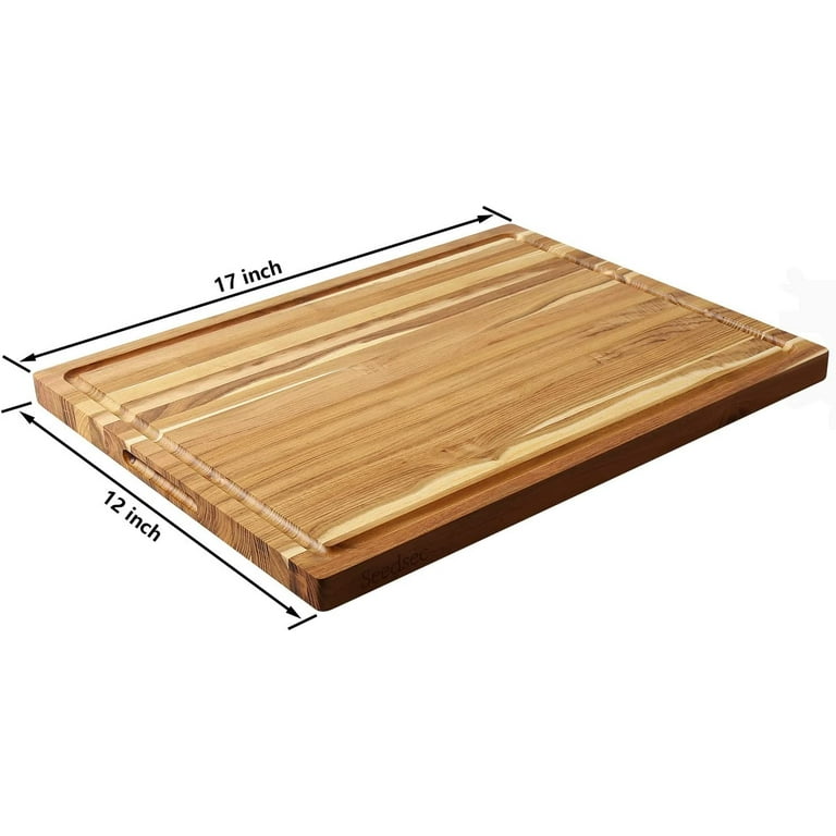 Wood Cutting Boards for Kitchen, Large Charcuterie boards,Reversible Wooden  Chopping Board With Juice Grooves and Handles,Ideal for Chopping Meat