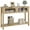 Wood color, variant on Goldensoil Wood Console Table for Entryway, 2-Tier Sofa Table with 2 Glass Drawers and Storage,Wood