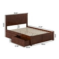 thumbnail image 6 of AFI Nantucket Full Wood Platform Bed with Footboard and Storage Drawers, Walnut, 6 of 6