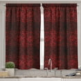 thumbnail image 2 of Ambesonne Abstract Valance & Curtain, Orient Flowers Leaves Art, 55"x36", Vermilion and Black, 2 of 6