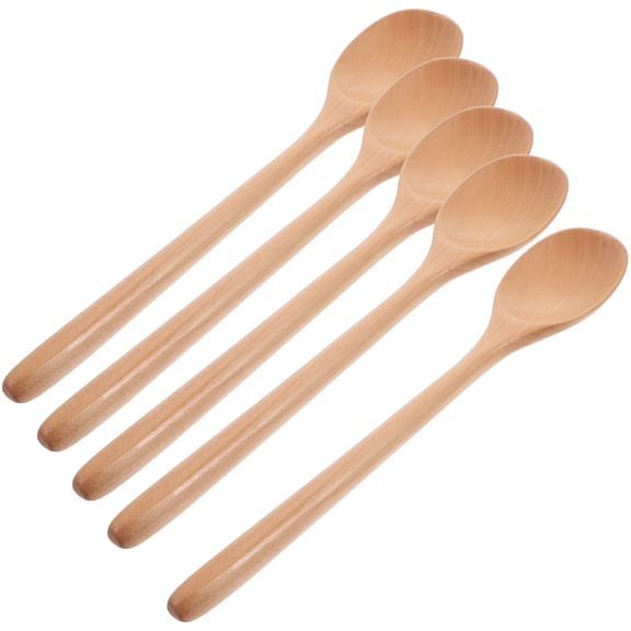 NIAIZEK 5-Piece Wooden Handle Cooking Spoons Set Kitchen Stirring Utensils for Home and