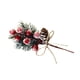 thumbnail image 1 of Kearding 2021 nueva rama de pino de nieve falsa de 17CM, decoración de Navidad de plástico, rama de pino de nieve Artificial DIY, novedad de 2021 Kits de decoración para fiestas flor de pino rojo Kearding HA002575-01, 1 of 6