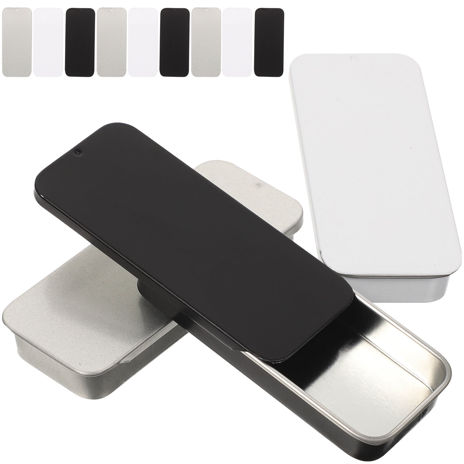 12Pcs Small Iron Boxes Push Lid Iron Boxes Perfume Balm Boxes Multi