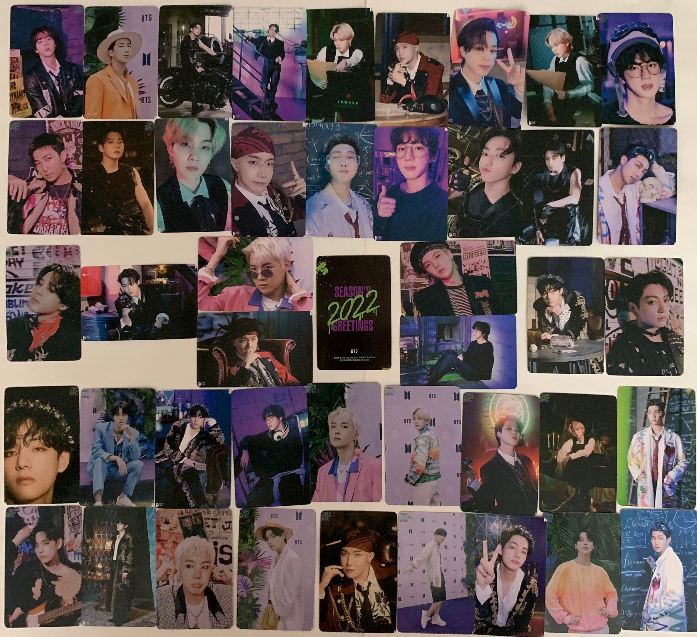 J4K Collections 108pcs Kpop BTS Bangtan Boys Lomo Photo Card Postcard Bundle, Butter & Season's 2022 Greetings
