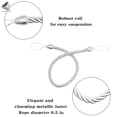 thumbnail image 4 of PULLIMORE 2 Pairs Curtain Tieback Ropes, Hand Hessian Rope Tiebacks with 2 Metal Screw Hooks for Home Drapes and Curtain Decor (White), 4 of 7