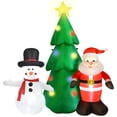 thumbnail image 5 of Yexmas 6 FT Lighted Christmas Inflatable Outdoor Decor, Blow Up Christmas Tree with Santa Claus, Snowman & Penguin for Yard Lawn, 5 of 18