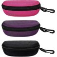 thumbnail image 1 of 9pcs EVA Hard Shell Sunglasses Case Portable Travel Eyeglasses Zipper Box with Carabiner Clip Waterproof Goggles Protective Case, 1 of 3