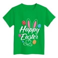thumbnail image 6 of Kids Easter Shirt Retro Soft White Rabbit Print Easter Story Tshirt Children Easter Tees Outfit Crew Neck Short Sleeve T-Shirt Top, 6 of 6