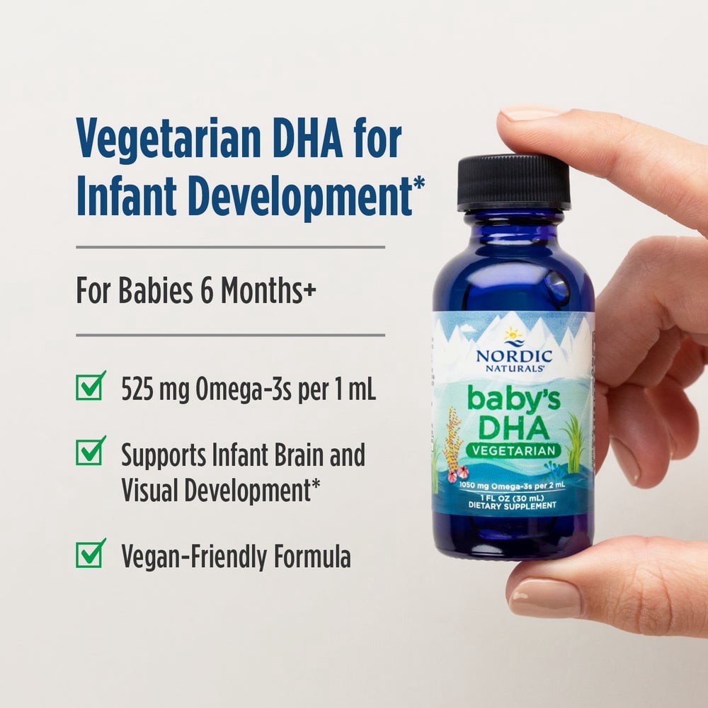 Nordic Naturals Baby's DHA Vegetarian, 835 Mg Omega-3s, Vegan, 1 Fl Oz
