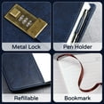 thumbnail image 4 of WEMATE Journal with Lock, Diary with Lock, Password Notebook, Pen & Gift Box, 4.3*6.3inch, Dark Blue, 4 of 7