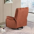 thumbnail image 6 of Alexent Swivel Recliner with Footrest and 270 ° Swivel Base, Rocking and Swivel Function, Adjustable Modern Living Room Single Lazy Boy Recliner Sofa, Caramel, 6 of 11