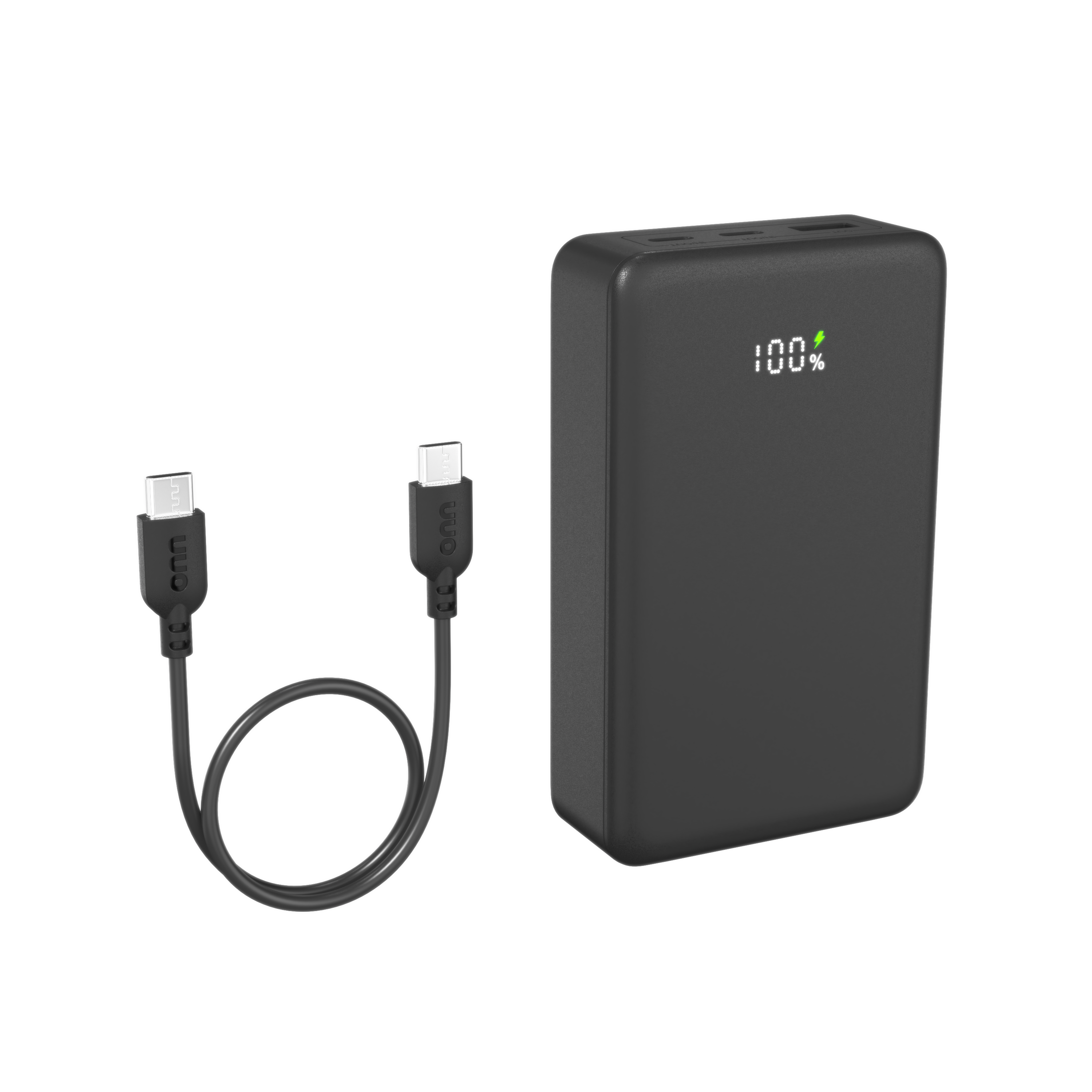 onn Batería Portátil 20,000 mAh con Carga Rápida (20W), Doble Puerto USB-C, Puerto USB, Pantalla LED Digital, Negro - Compatible con iPhone, iPad, AirPods, Samsung Galaxy, Note, Pixel y Más 4