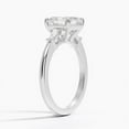 thumbnail image 2 of Dash Jewelry 1.9 Ct Asscher Cut Moissanite Rings - 14K White Gold Plated Rings - Mid-Century Solitaire with Accent Engagement Ring - Valentine Proposal Rings - Bridal Moissanite Jewelry, 2 of 6