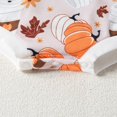 thumbnail image 5 of Luxalzxs Long Sleeve Onesies for Baby Boy Girl Newborn Infant Toddler Cute Pumpkin Sweatshirt Romper Bodysuit Halloween Outfit Onesies 3-6 Months, 5 of 5