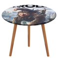 thumbnail image 1 of Troll y yo-theme Fitted Round Tablecloths Elastic Edged Table Covers Waterproof Table Cloth for Kitchen Holiday Party Tables Decor 120cm, 1 of 6