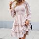 thumbnail image 2 of Vestidos de noche estampados florales Slim Fit Lady Comfy Ruffle Trim Streetwear Suit Hugtrwg Para estrenar, 2 of 7