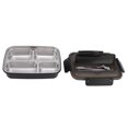thumbnail image 4 of Bento Box, Lightweight  Compact 304 Stainless Steel Lunch Containers Plastic Material  For Office For Outdoor For School Black,Blue,Pink,White, 4 of 8