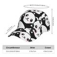 thumbnail image 3 of Kdxio Unisex Seamless Pattern Cute Panda Pattern Baseball Cap Unisex Washed Classic Adjustable Hat, 3 of 7