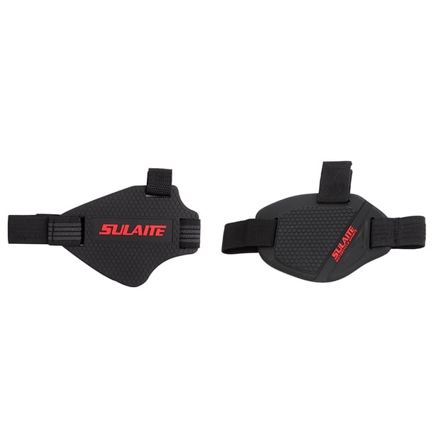 Greeniant Almohadilla de cambio de marchas de motocicleta, zapatos de cambio de marchas de goma, botas, Protector de desgaste, protectores de Ciclismo negro rojo 41*10cm