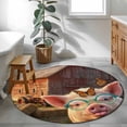 thumbnail image 3 of Small Round Rug 3Ft Washable Non-Slip, Farm Pig Circle Area Rugs for Living Room Bedroom, Farmhouse Barn Funny Animals Butterfly Indoor Floor Mats Carpet Runner for Home Decor, 3 of 8