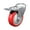 Swivel - Total Lock Brake - Red, variant on 3.5 Inch SS Red Polyurethane Wheel Swivel Bolt Hole Caster Service Caster