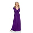 thumbnail image 5 of 2DXuixsh Girls Size 10 Christmas Dress Toddler Girl Long Sleeve Scoop Neck Soild Loose Casual Daily Wear Long Maxi Princess Dress Big Girl Size 12 Dresses Purple Size 90, 5 of 5