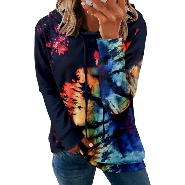 Sudaderas con capucha Onlypuff Tie Dye para mujer S Poliéster