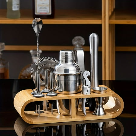 

DEKAXID 12pcs Bartender Set Cocktail Shaker Set Ice Crusher Shaker Measuring Cup Seahorse Knife Wine Pourer Ice Clip Ice Strainer Stirring Spoon.Usage Scenarios Family Gathering