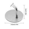 thumbnail image 4 of 3PCS Storage Hanger 304 Stainless Steel Wall Hook Self-adhesive Towel Hanger for Kitchen Bathroom, Silver, 4 of 10
